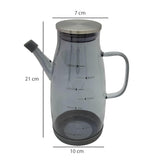 Smoke Black Borosilicate Glass Oil Dispenser – 1000ml Leakproof Kitchen Storage Bottle